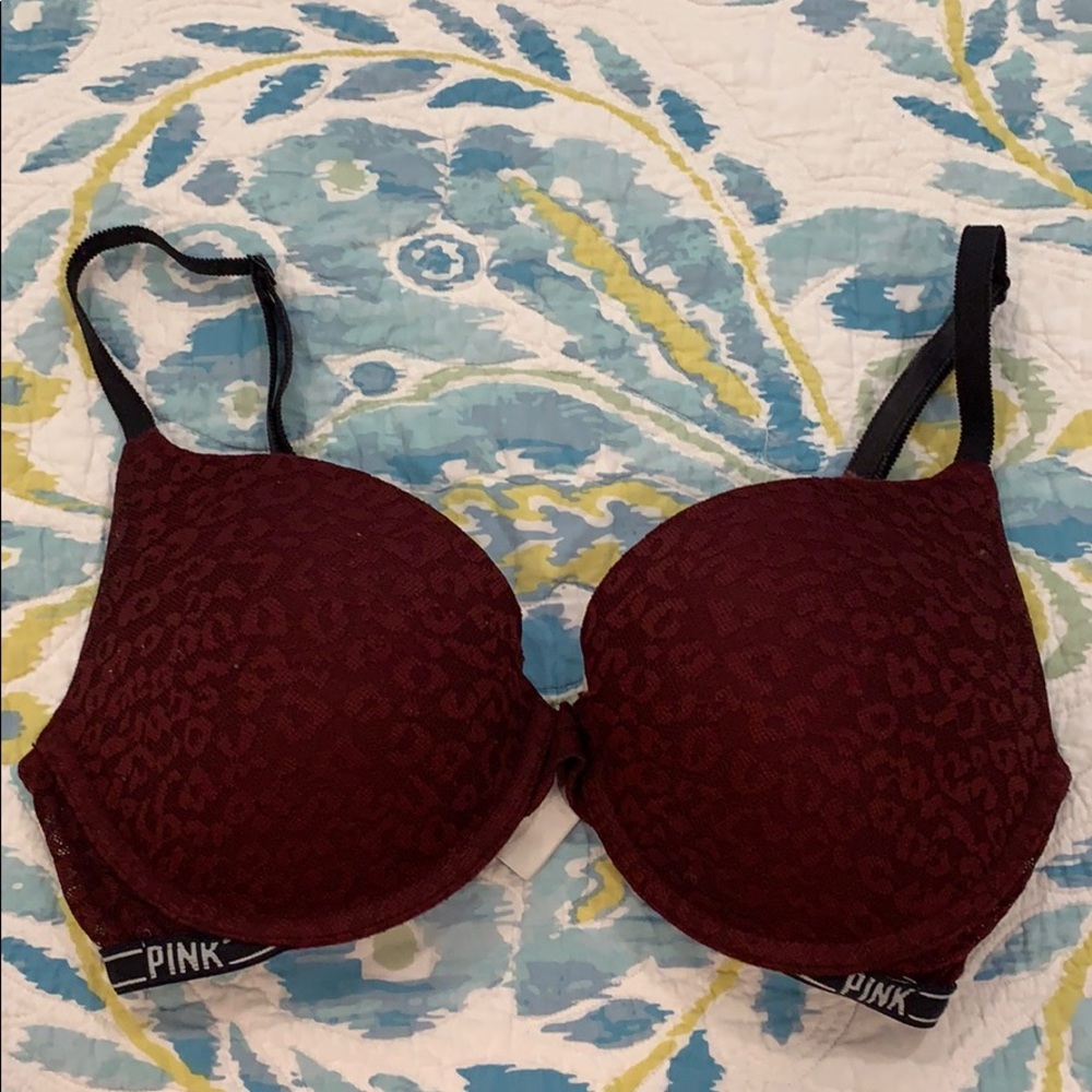 Pink push up bra